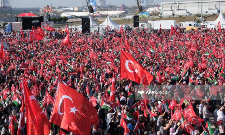 İstanbul'da "Büyük Filistin Mitingi" düzenlendi - FOTOĞRAF