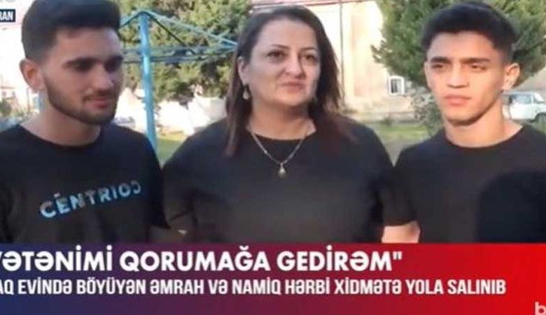 Lenkeran'da yetimhanede büyüyen arkadaşlar askere gönderildi (VİDEO)