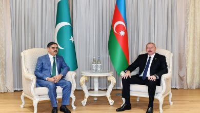 İlham Aliyev Pakistan Geçici Hükümeti Başbakanı ile görüştü (FOTO/GÜNCEL)