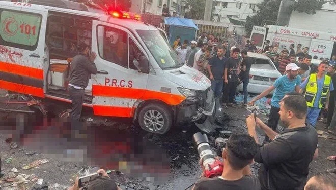 İsrail ordusu Hamas üyelerini taşıyan ambulansı düşürdü - GÜNCELLEME