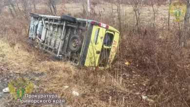 Rusya'da okul otobüsü devrildi, 8 kişi yaralandı