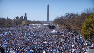 Washington'da binlerce yürüyüşçü İsrail ile dayanışma içinde olduklarını ifade etti