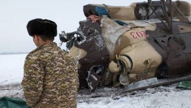 Bişkek'te Mi-8 askeri helikopteri düştü