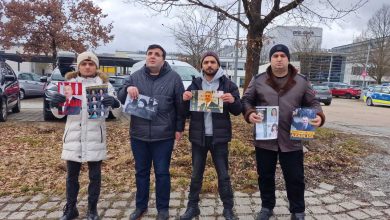 Almanya'daki siyasi göçmenler Azerbaycan'daki tutuklamaları protesto etti