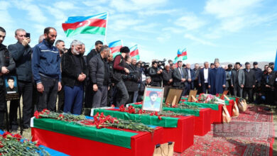 Cenazeleri Hocalı'da bulunan 7 kişinin cenaze töreni düzenlendi (FOTOĞRAFLAR)