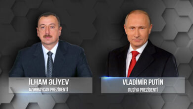 İlham Aliyev Vladimir Putin'i tebrik etti