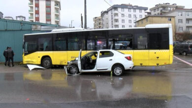 İstanbul'da otomobil otobüsle çarpıştı, 6 kişi yaralandı