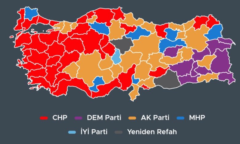 Türkiye'de seçimler: Büyük şehirlerde kazanan hangi parya lider?  (GÜNCELLENMİŞ)