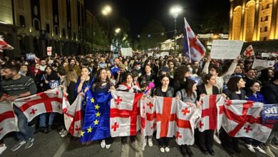 Tiflis'te "yabancı ajanlar" yasasına karşı protesto yedinci gününde gerçekleşti