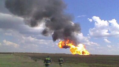 Saratov bölgesindeki doğalgaz boru hattında büyük yangın çıktı