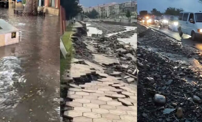 Şiddetli yağışlar bölgelerde hasara yol açtı