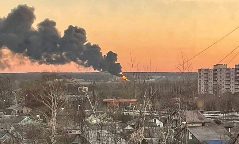 Kursk bölgesinde bir drone saldırısının ardından bir petrol deposu alev aldı